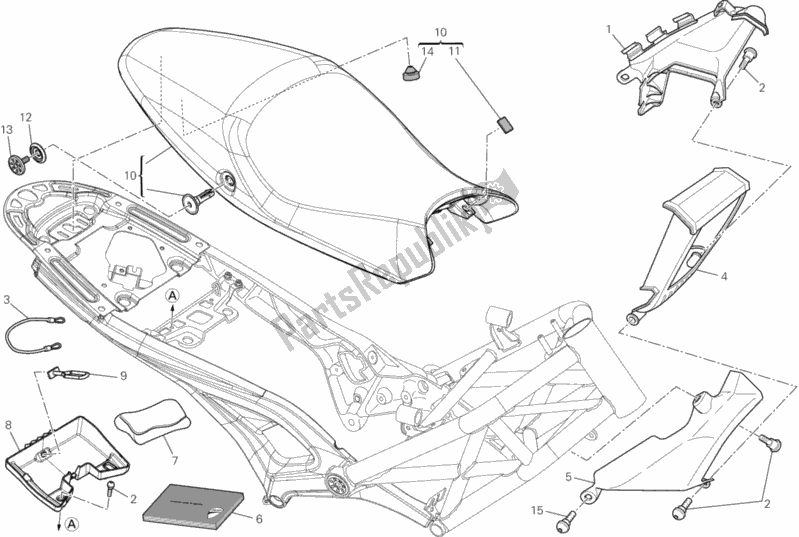 All parts for the Seat of the Ducati Monster 795 Thailand 2014